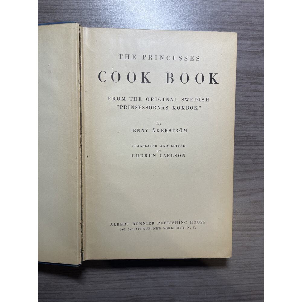 The Princesses Cook Book By Jenny Akerstrom-1936 Vintage - Picture 7 of 10